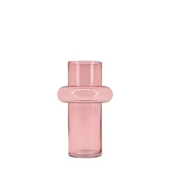 Clearance Decostars Vase anneau en verre rose clair 20cm