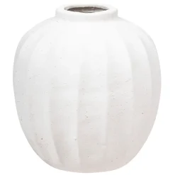 Sale Atmosphera Vase boule en céramique AMIA - H. 28 cm - Blanc