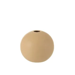 Outlet J-Line Vase boule en céramique beige D18cm