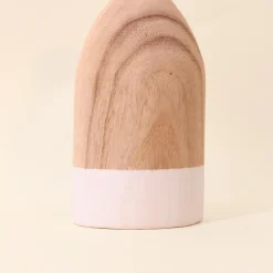 Hot Ornami Vase bouteille en bois 20cm, Zen