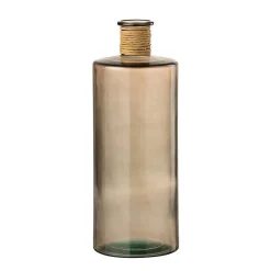 Best J-Line Vase bouteille en verre marron 15x15x40.5 cm