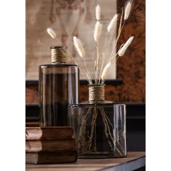 Best J-Line Vase bouteille en verre marron 15x15x40.5 cm