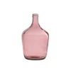 Discount J-Line Vase dame jeanne en verre rose 18x18x30 cm