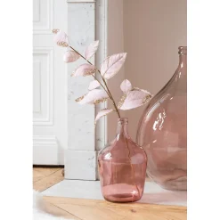 Discount J-Line Vase dame jeanne en verre rose 18x18x30 cm