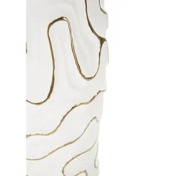 Mauro Ferretti Vase en céramique blanche 16x32.5 cm* Vase Décoratif