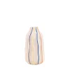 Clearance Ornami Vase en céramique blanches lignes colorées 17cm