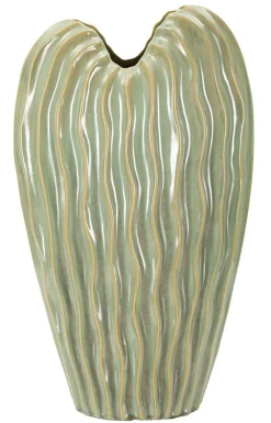 Mauro Ferretti Vase en céramique verte cm 27x14x46,5* Vase Décoratif