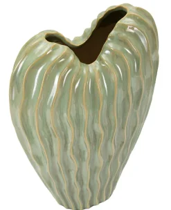 Mauro Ferretti Vase en céramique verte cm 27x14x46,5* Vase Décoratif