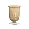 Sale J-Line Vase en verre gris 11.5x11.5x16 cm