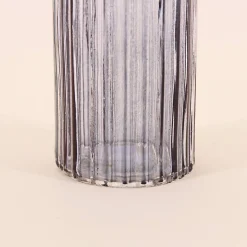 Discount Ornami Vase en verre strié h25cm, Augustin