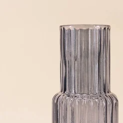 Discount Ornami Vase en verre strié h25cm, Augustin