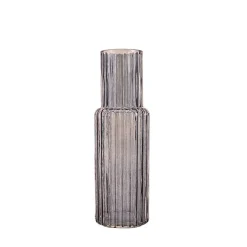 Discount Ornami Vase en verre strié h25cm, Augustin