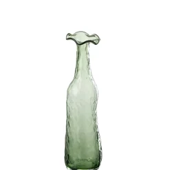 Outlet J-Line Vase en verre vert 9.5x9.5x33 cm