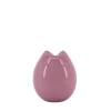 Decostars Vase ondulé en verre opaque rose 22cm* Vase Décoratif