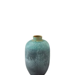 Clearance J-Line Vase vintage en céramique bleu 33.5x33.5x50.5 cm