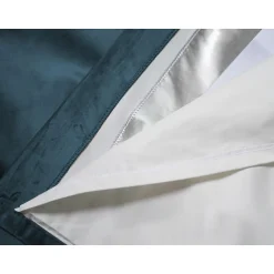 Best Moondream Venise - Rideau phonique Velours Oeillets Bleu MC56 130 x 260 (LxH)