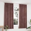 Best Vidaxl Rideau occultant et crochet 2pcs Velours Rose antique 140x175cm
