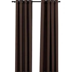 Vidaxl Rideaux occultants Aspect lin avec œillets 2pcs Taupe 140x245cm* Rideau|Rideau Occultant