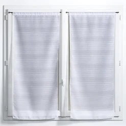 Vitrage tamisant Gorham coloris blanc l.70 x H.190 cm* Brise-Bise