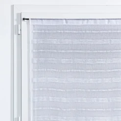 Vitrage tamisant Wakea coloris gris H.120 x l.60cm* Brise-Bise