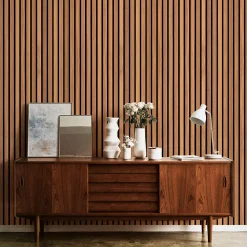 Discount Muralo Vlieseline Papier Peint LAMELLES Imitation Bois Pour Salon 53cm x 300cm