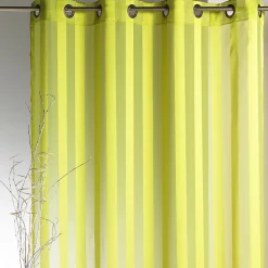 Online Home Maison Voilage à rayures tissées (140x240 cm - Vert clair)