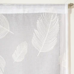 Outlet Dylrev Voilage à œillets imprimé gomme blanc L.120 x l.60cm