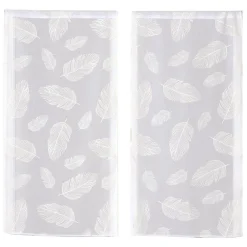 Outlet Dylrev Voilage à œillets imprimé gomme blanc L.120 x l.60cm