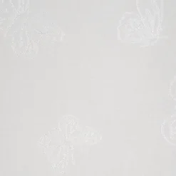 Outlet Dylrev Voilage à œillets étamine broderie papillons blanc L.240 x l.140cm