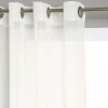 Atmosphera Voilage à rayures tamisant 140 x 240 cm - Ivoire* Rideau Thermique