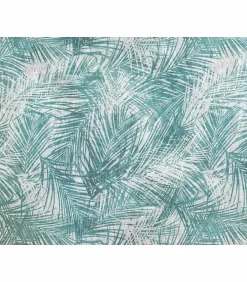 Linder Voilage ambiance tropicale motif feuille de palme - 140x280cm - Vert d'eau* Voilage