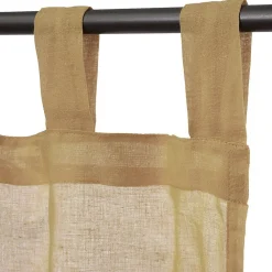 Sale The Deco Factory Voilage en coton à pattes taupe 110x250