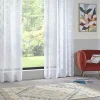 Atmosphera Voilage Jacquard "Sama" tamisant 140 x 240 cm - Blanc