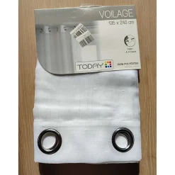Today Voilage Plume - 135 x 240 cm - Blanc* Voilage