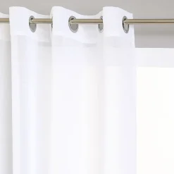 Atmosphera Voilage étamine tamisant 140 x 240 cm - Blanc* Rideau Thermique