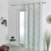 Best Home Maison Voilage tamisant en étamine fleurie (140x240 cm - Vert)