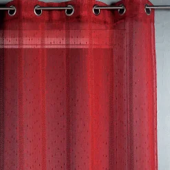 Best Home Maison Voilage tissé et fileté (300x240 cm - Rouge)