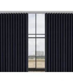 Best Secodir WAVE - Tringle Rail - L. 5 m - Ouverture Centrale - Effet Vague