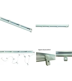 Best Secodir WAVE - Tringle Rail - L. 1,50 m - Ouverture à Droite - Effet Vague
