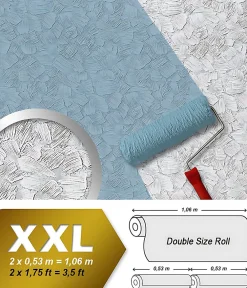 Edem XXL Papier à peindre non-tissé 80309BR60 blanc relief effet crépis à la spatule* Papier Peint À Peindre